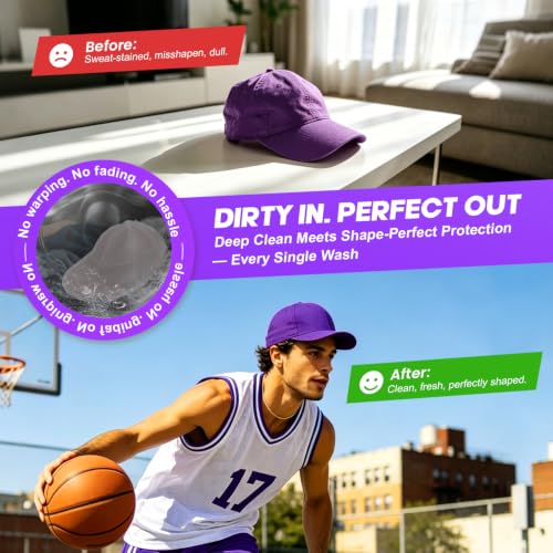 Hat Washer Cage with Mesh Bag for Washing Machine - 1 Pack - New