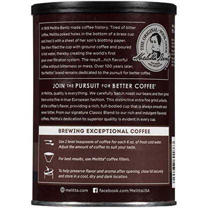 Melitta Colombian Supreme Coffee, Medium Roast, Extra Fine Grind, 11 Ounce Can