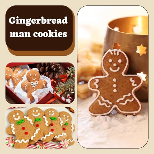 Stainless Steel Gingerbread Man Cookie Cutter Set - 5 Assorted Sizes for Holiday Baking