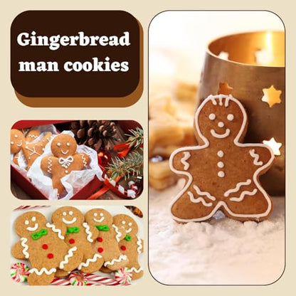 Stainless Steel Gingerbread Man Cookie Cutter Set - 5 Assorted Sizes for Holiday Baking