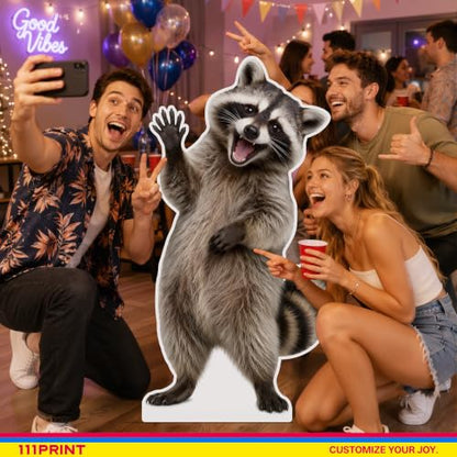 Funny Raccoon Life Size Cardboard Cutout Standee - 1FT Mini