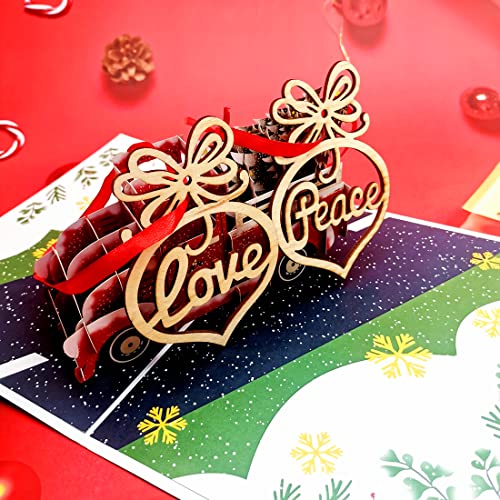 48 Pack Wooden Christmas Ornaments with Words for Holiday Decorations