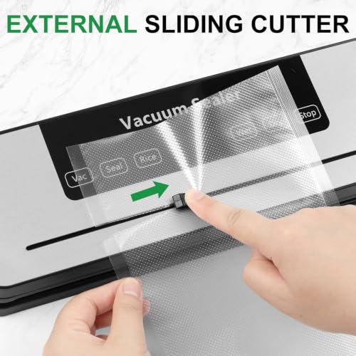 Automatic Food Vacuum Sealer Machine with Bag Cutter - Compact & 6 Modes
