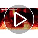 Dark Black 1500W Infrared Electric Fireplace Stove with 3D Flame & Remote