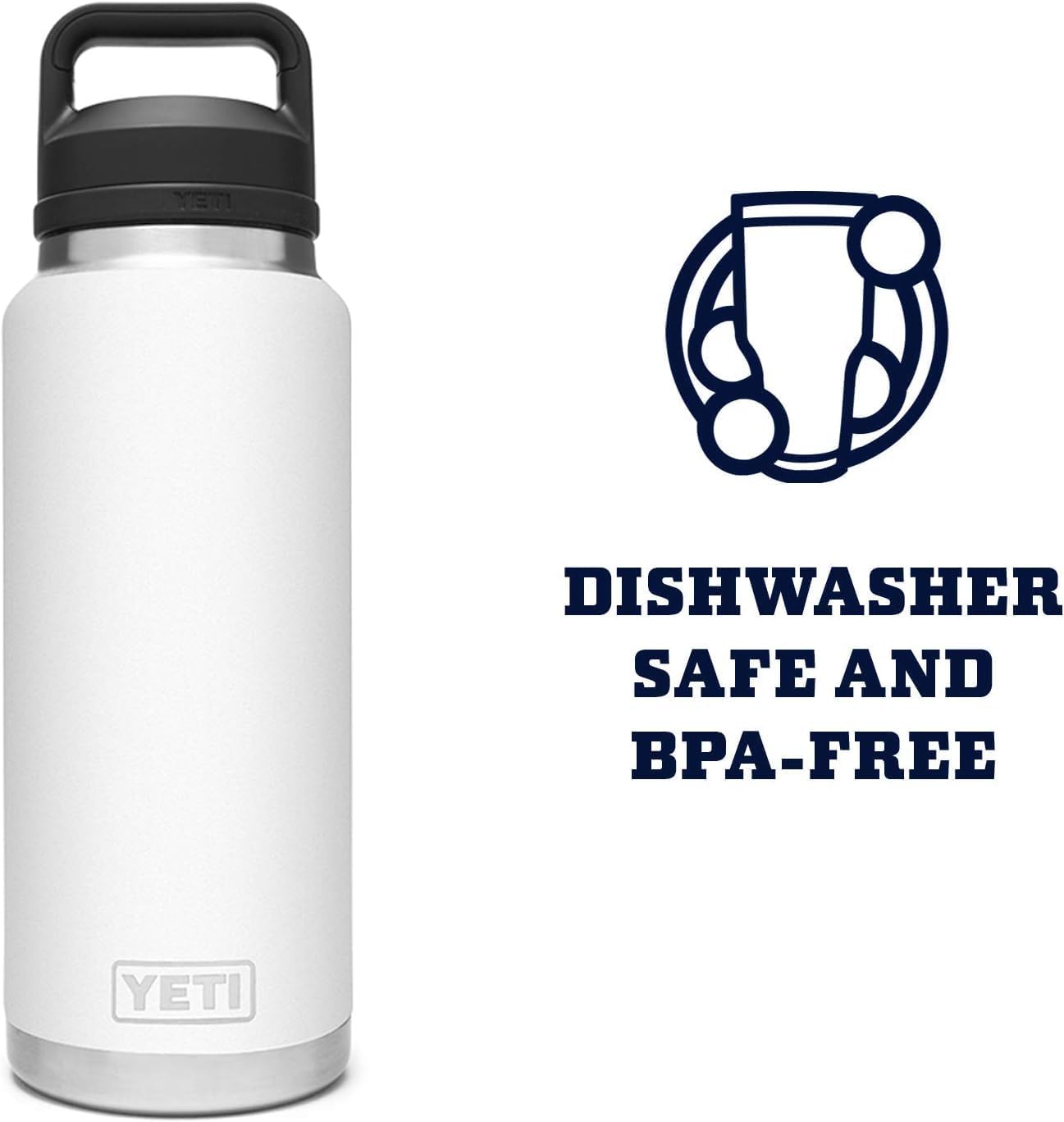 YETI Rambler 36 oz Bottle - Vacuum Insulated, Leakproof Stainless Steel with Chug Cap