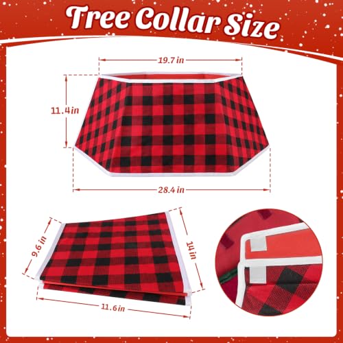 EverMerry Christmas Tree Collar - Foldable 26 Inch Red & Black Plaid Tree Stand Cover