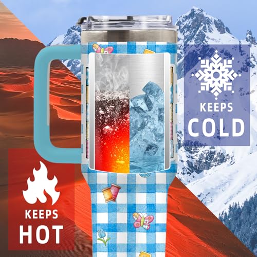 Plaid Sewing Tumblers 40oz Insulated Gift for Quilters - Sewing Theme