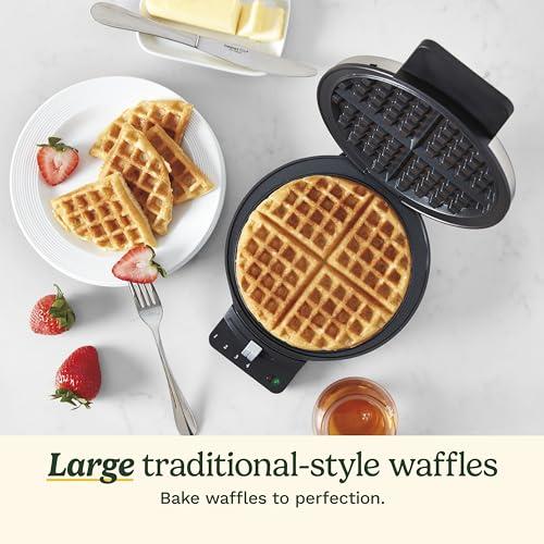 Cuisinart WMR-CAP2 Round Classic Waffle Maker, Brushed Stainless,Silver