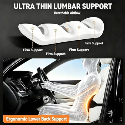 Slim Car Lumbar Support Pillow for Office Chair & SUV Back Cushion