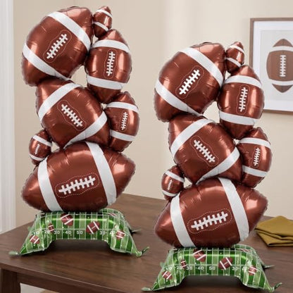 Giant Self Standing Football Balloon Set - 59 Inch Sports Party Decorations - Football Variation