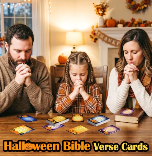 Halloween Scripture Cards for Kids - Gospel Prayer Cards Bulk, 100 Pack