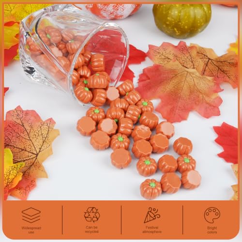 Mini Fall Pumpkin Resin Pumpkins - 120 Pcs Artificial Decor for Autumn