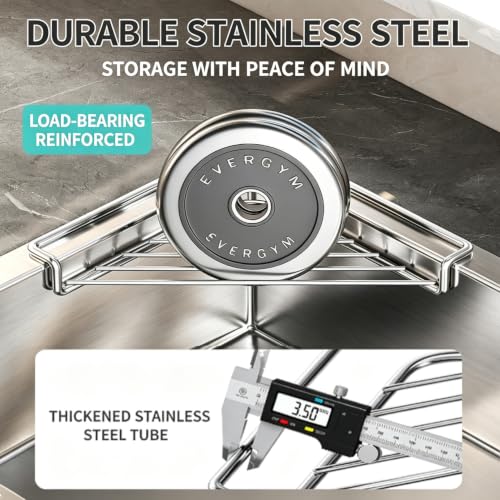 Stainless Steel Corner Sink Shelf - 2 Pack Kitchen Organizer for Sink Edge