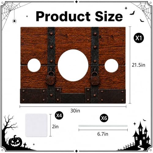 Brown Medieval Stockade Photo Prop Halloween Renaissance Backdrop