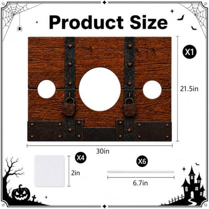 Brown Medieval Stockade Photo Prop Halloween Renaissance Backdrop