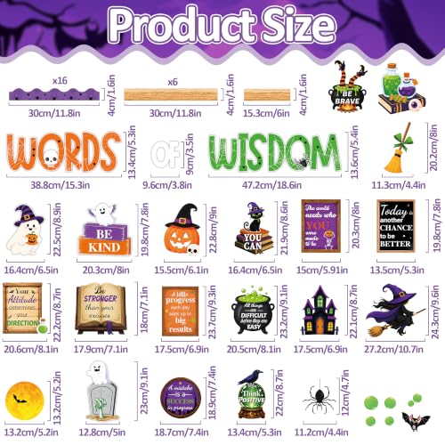 Halloween Bulletin Board Set with Inspirational Words Classroom Decor Office Wall Decorations