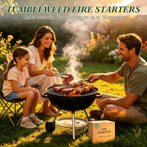 72PCS Waterproof Fire Starters for Fireplace BBQ Camping & Fire Pits