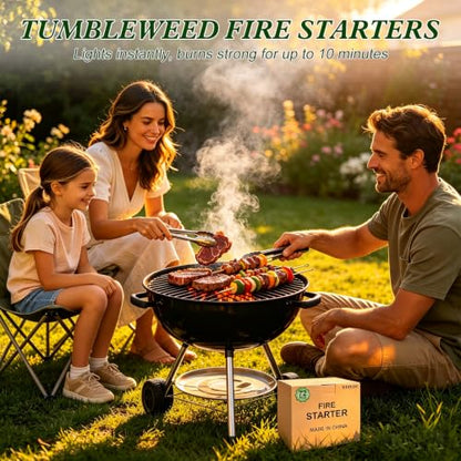 72PCS Waterproof Fire Starters for Fireplace BBQ Camping & Fire Pits