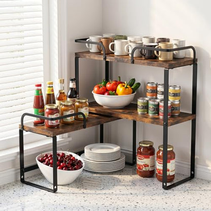 Corner Stackable Kitchen Countertop Organizer Shelf - Housolution