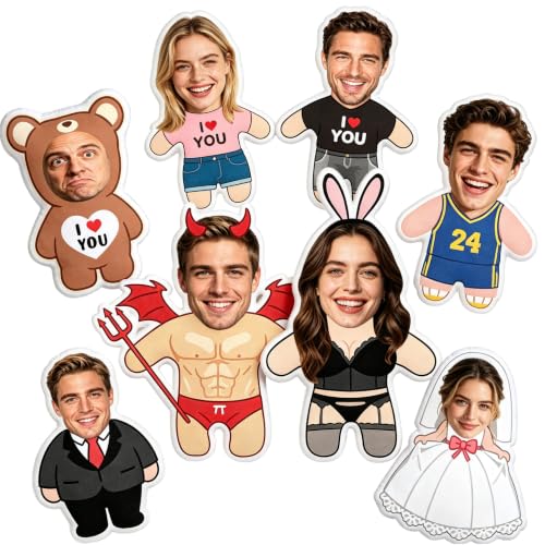 Custom Face Pillow with Body - Double Sided Personalizable Plush, Face1