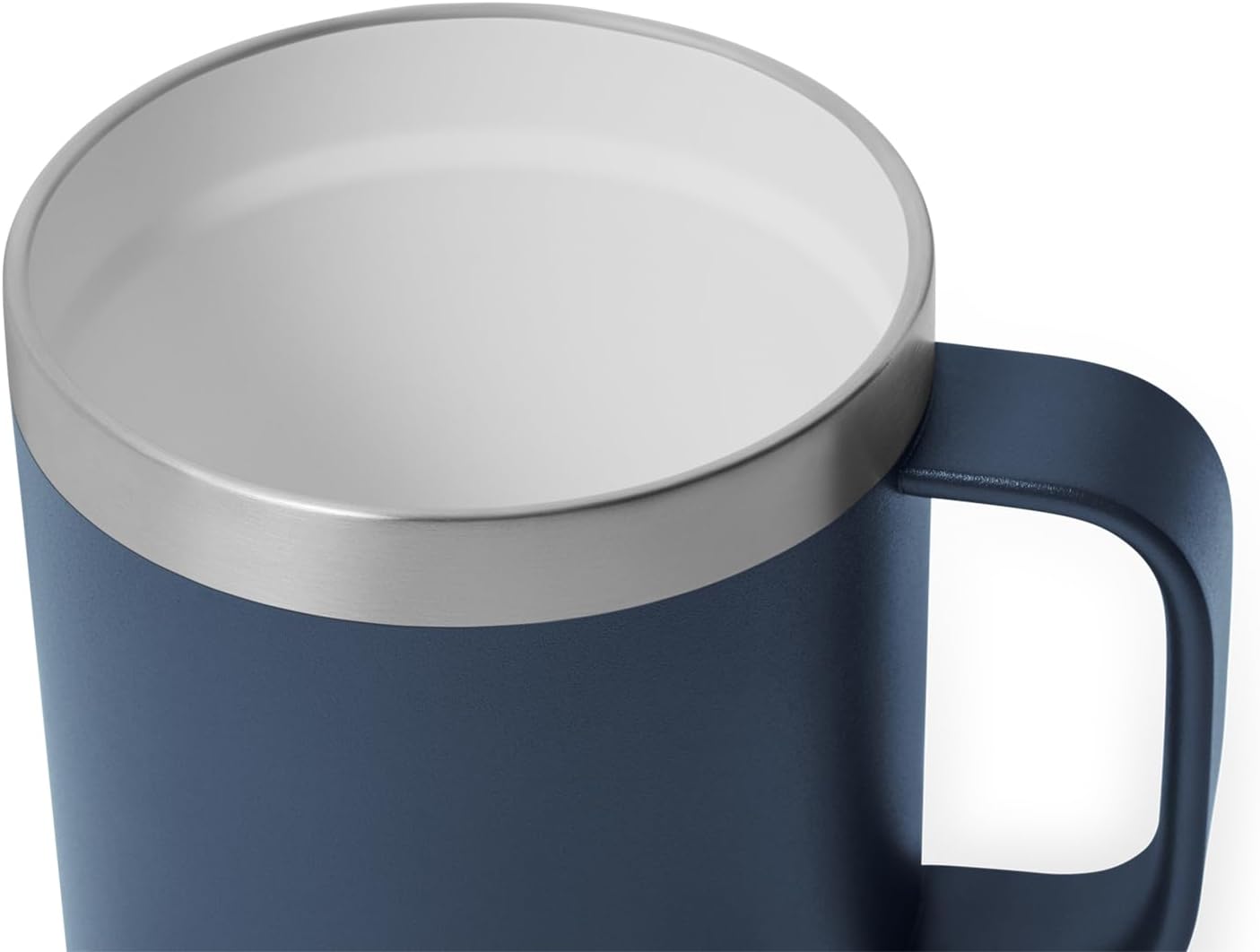 YETI Rambler 10 oz Vacuum Insulated Ceramic Lined Mug - Stainless Steel with MagSlider Lid, Navy