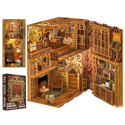 Eternal Bookstore Book Nook Kit Library - DIY Miniature Booknook for Adults