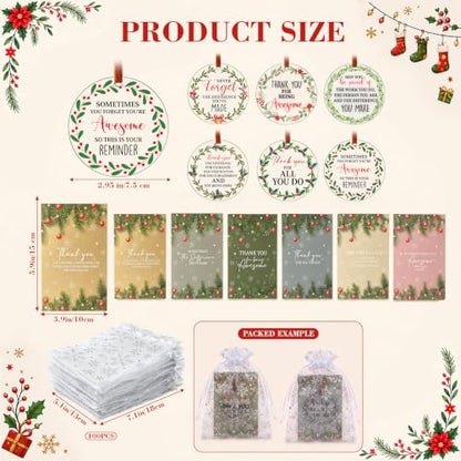 Christmas Appreciation Wreath Gifts Set - Coworkers 24 Pcs Holiday Decor