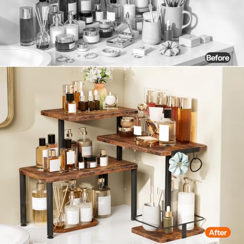 Countertop Corner Shelf Organizer for Kitchen, 4-Tier Space Saver