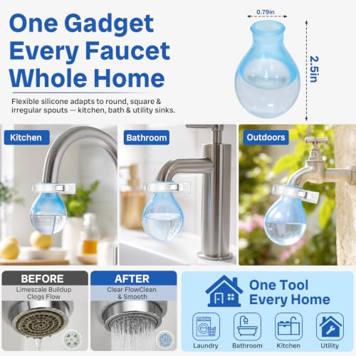 Faucet Descaling Kit with Silicone Covers & Gloves for Limescale Removal