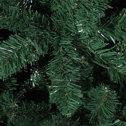 GAOMON 7.5FT Artificial Christmas Tree - Pre-Lit Green Slim Xmas Tree with LED Light & Stand