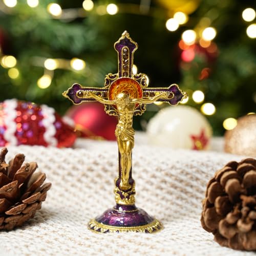 Standing Crucifix Jesus Christ Tabletop Cross Statue Catholic Religious Decor