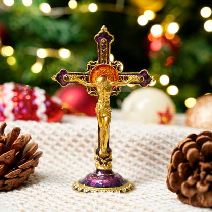 Standing Crucifix Jesus Christ Tabletop Cross Statue Catholic Religious Decor