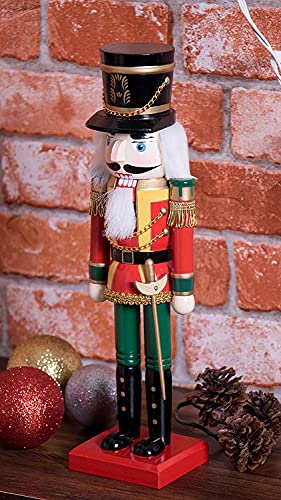Soldier 14 Inch Traditional Wooden Nutcracker - Festive Christmas Decor (Variation: 14 inch / Soldier)