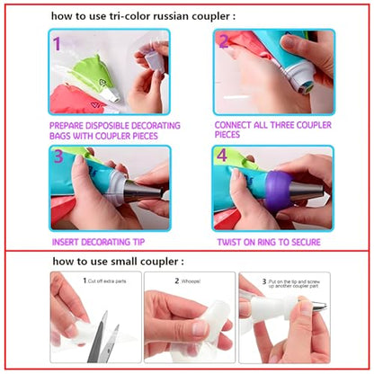 Russian Piping Tips Set 166 Pcs Baking Decorating Tools for Cakes