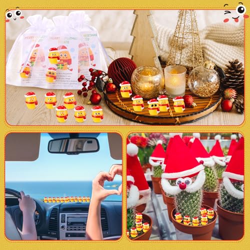 100 Sets Christmas Resin Potato Ornaments with Cards & Organza Bags - Holiday Gift Decor