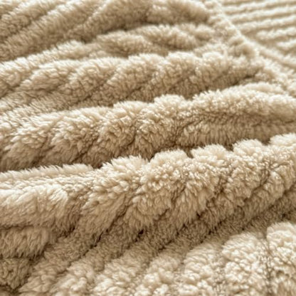 Khaki Velvet Fleece Twin Fitted Sheet - 15 Inch Deep Pocket