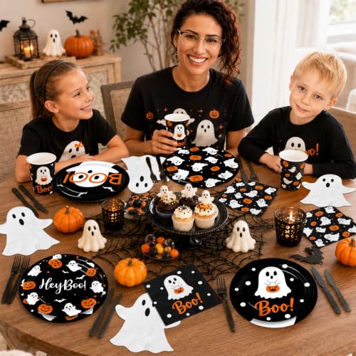 Halloween Party Supplies Kit for 24 Guests - Ghost & Pumpkin Theme