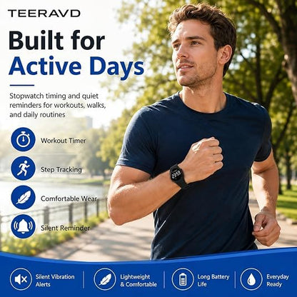 Alarm Clock for Heavy Sleepers with Vibrating Wristband Silent Wake Up Watch - Fitness Tracker & Sleep Monitor - Variation 1