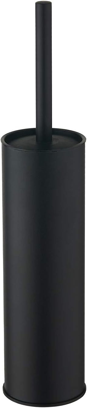 BGL Stainless Steel Toilet Brush - Durable Holder with 2 Black Bristle Heads for Effective Cleaning