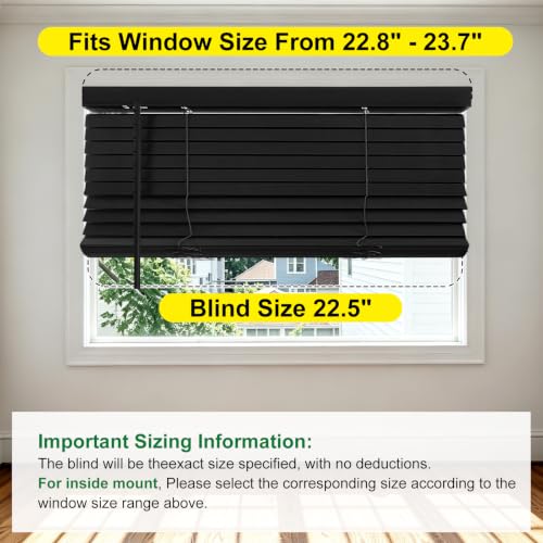 Natural Wood Blinds 2 Inch Slats for Indoor Windows - Cordless Shades