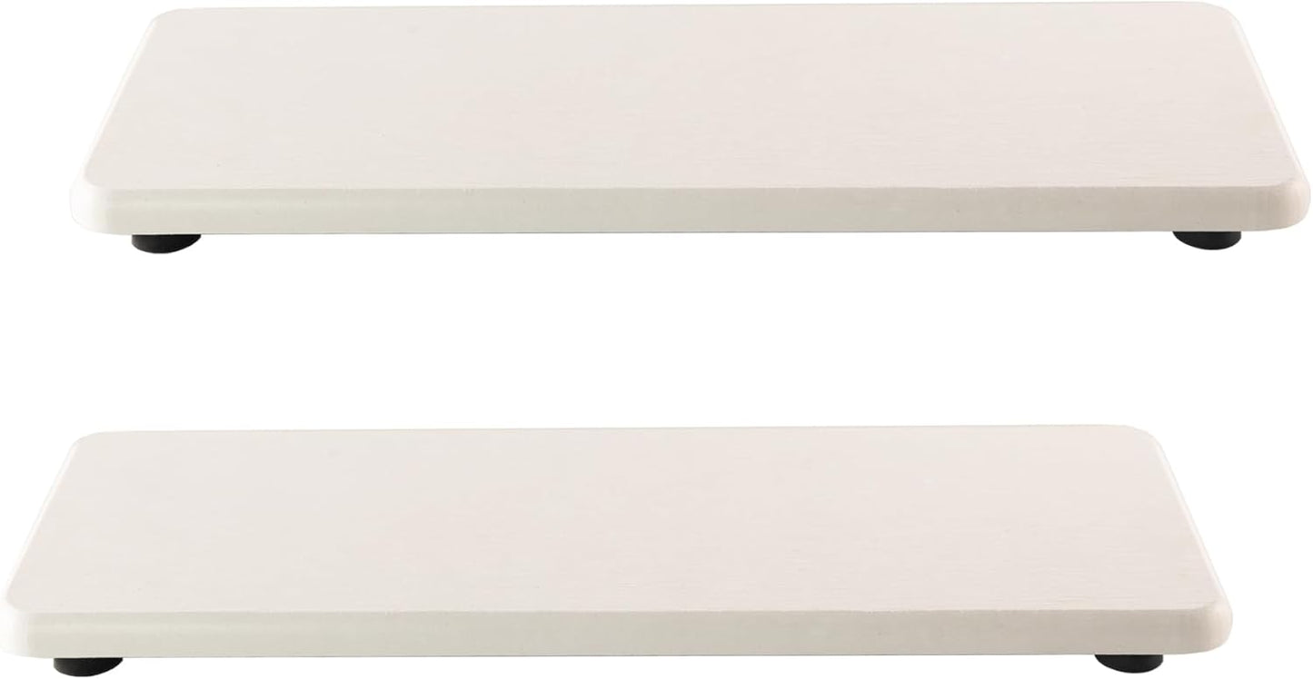 NiuYichee Water Absorbing Stone Trays - Modern Diatomite Soap Dish for Kitchen & Bathroom | 3.15" W x 8.7" L, White