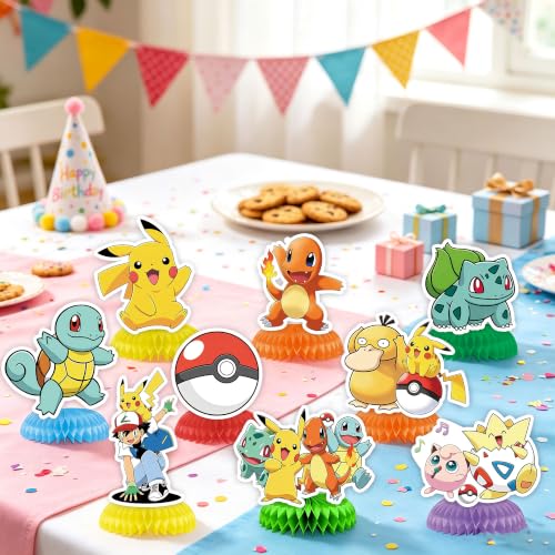 Anime Birthday Party Supplies Honeycomb Centerpieces Set - Decor