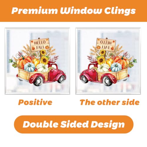 91PCS Fall Window Stickers for Glass Windows - Fall-C