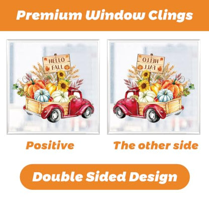 91PCS Fall Window Stickers for Glass Windows - Fall-C