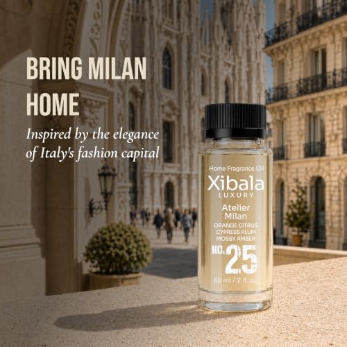 Home Fragrance Diffuser Oil - Atelier Milan, 60ml / 2 Fl Oz - Luxury Aromatherapy Scent for Waterless Diffusers