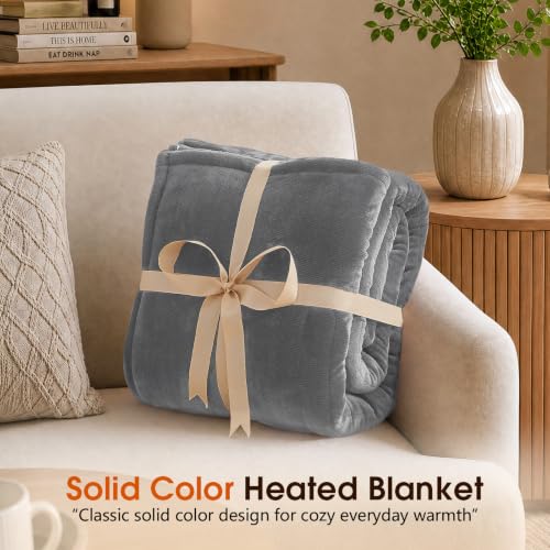 Electric Heated Throw Blanket 50x60 Inches Soft Flannel Sherpa Warmth