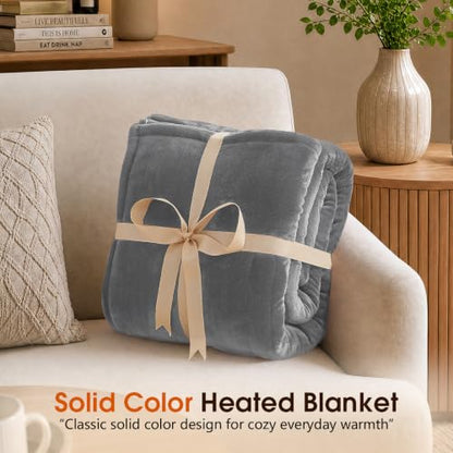 Electric Heated Throw Blanket 50x60 Inches Soft Flannel Sherpa Warmth