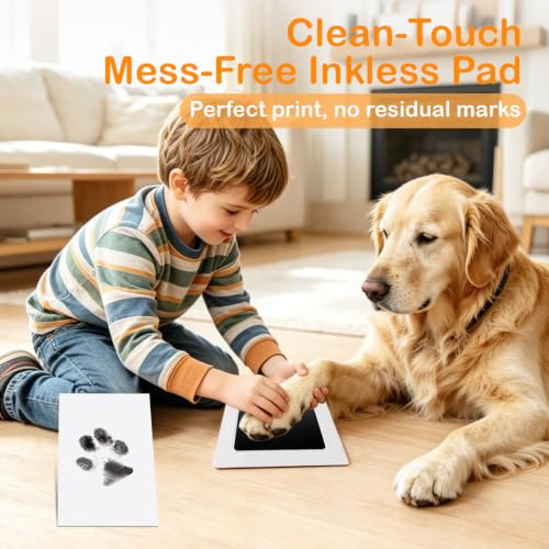 Pet Paw Print Kit Black Medium 2 Pack - Inkless, Mess-Free Keepsake for Dogs, Cats & Babies