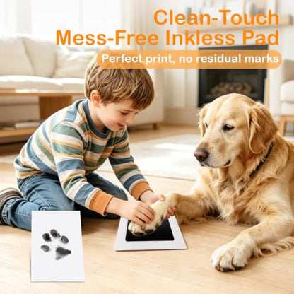 Pet Paw Print Kit Black Medium 2 Pack - Inkless, Mess-Free Keepsake for Dogs, Cats & Babies