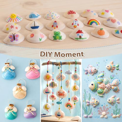 Natural Seashells for Crafts, 50 Pack 1.2-2 Inch Seashells for DIY Decor